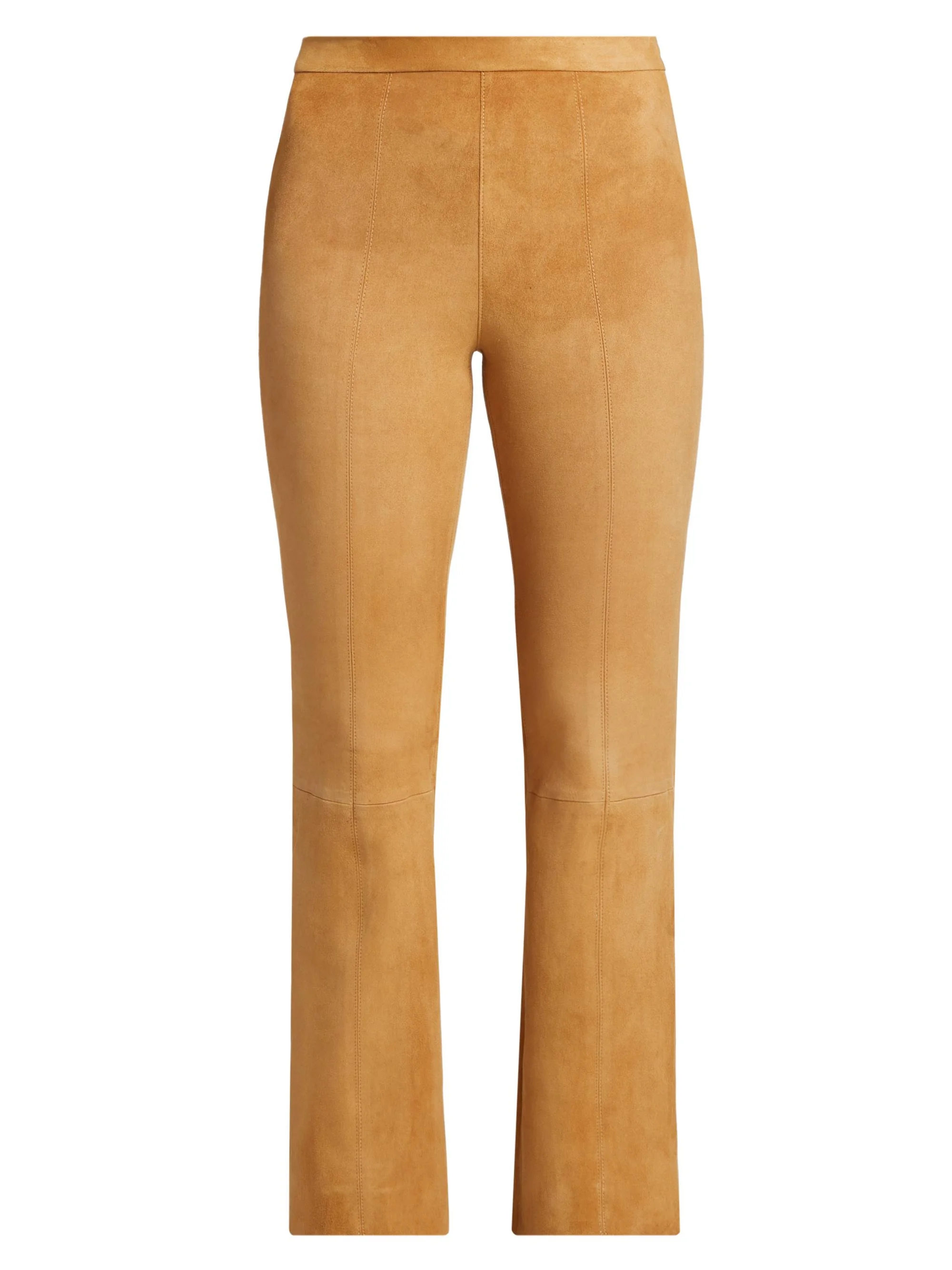 Women's Ankle Flare Suede Pants - Nutmeg - 1