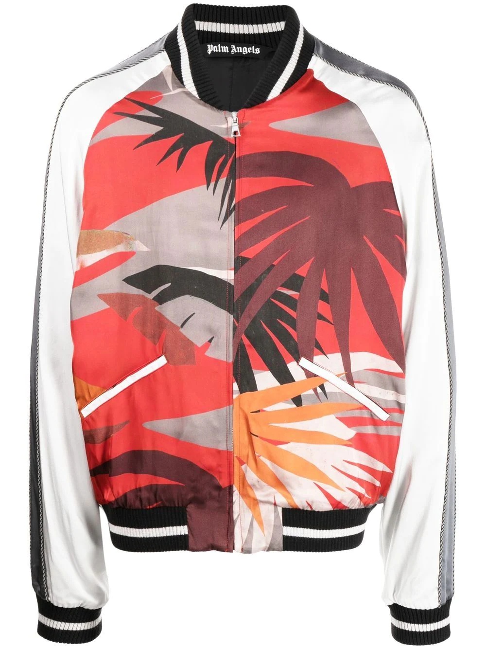 palm tree-print bomber jacket - 1