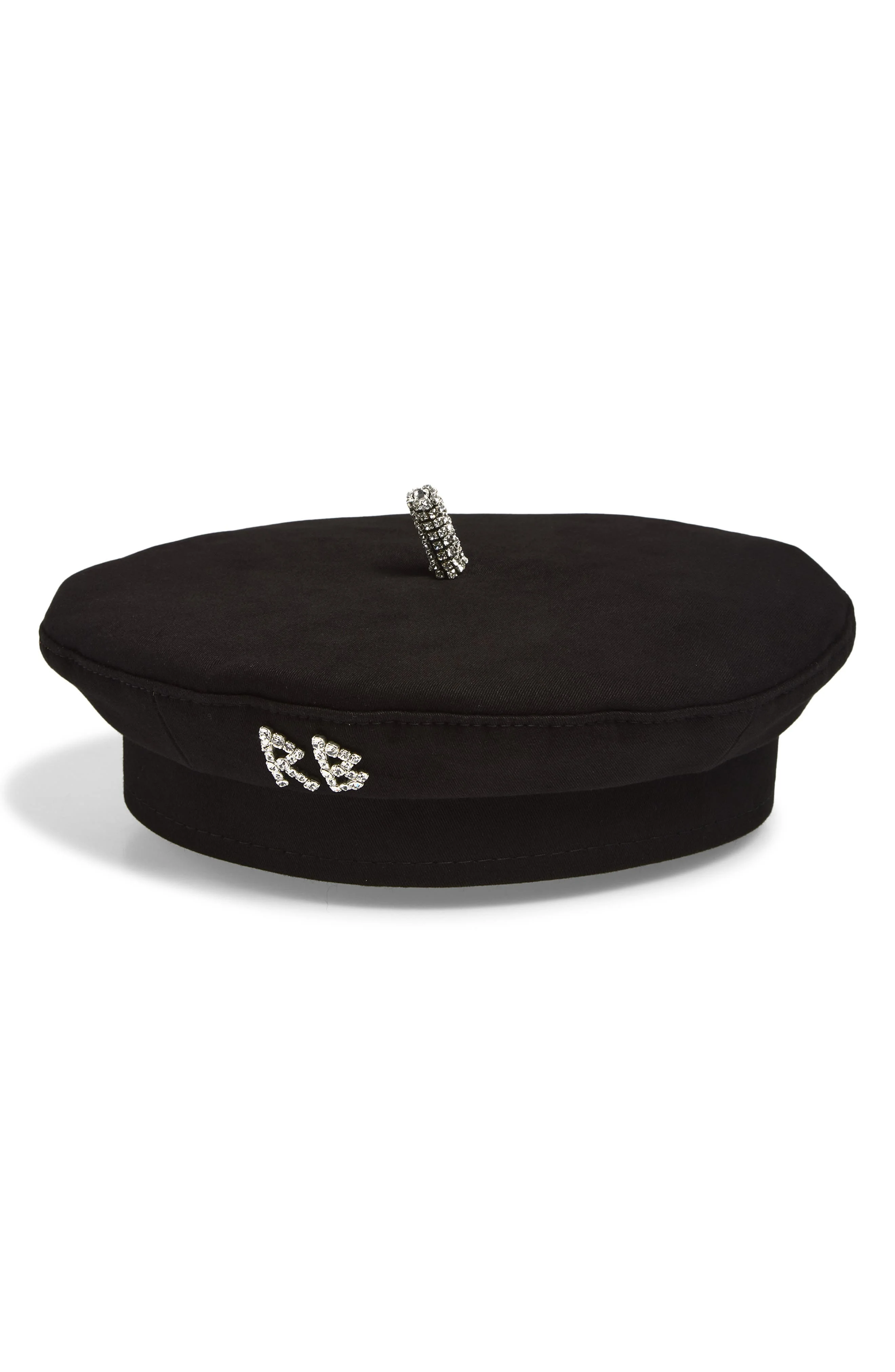 Ruslan Baginskiy Crystal Embellished Beret in Black at Nordstrom - 1