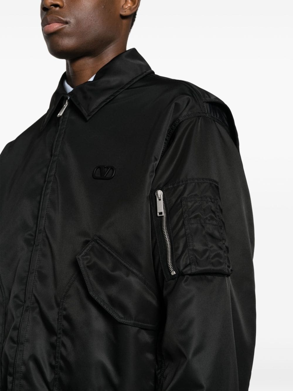 VLogo Signature-appliquÃ© bomber jacket - 5