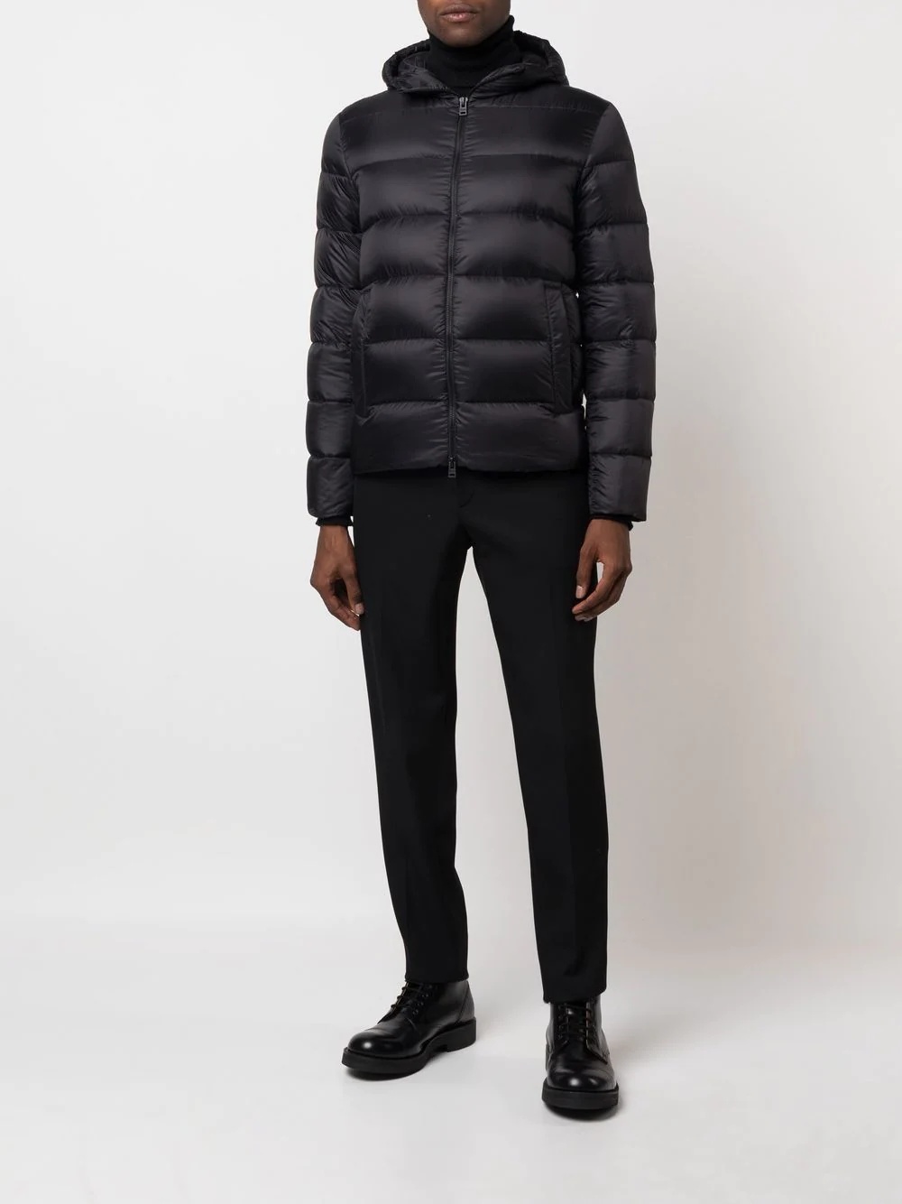 hooded zip-up puffer jacket - 2