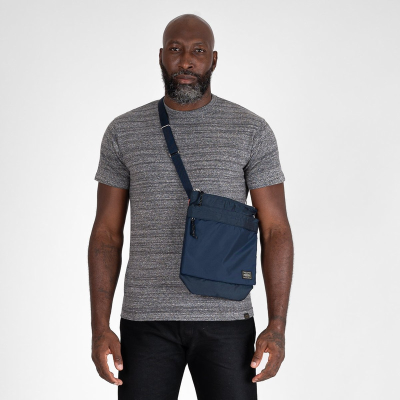 Iron Heart POR-FOR-SHL2-NAV Porter - Yoshida & Co. - Force Shoulder Bag 2 - Navy Blue outlook
