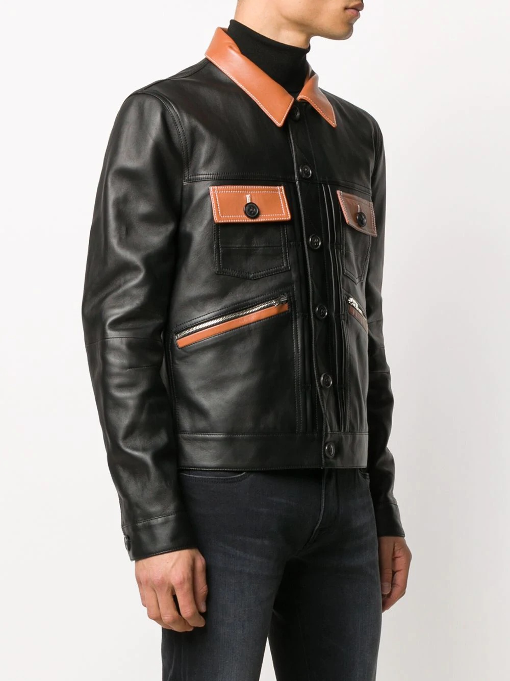 leather biker jacket - 3