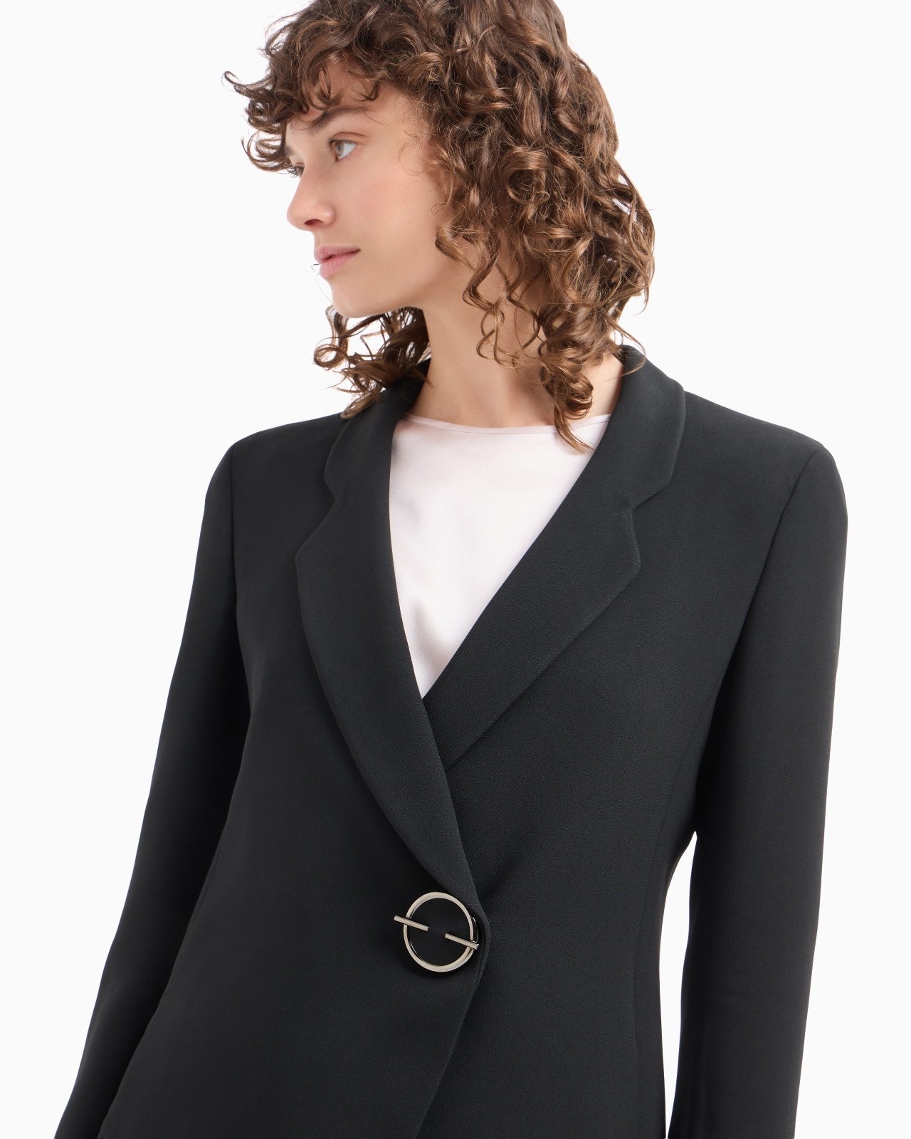 CADY CRÊPE BLAZER WITH JEWEL CLOSURE - 5