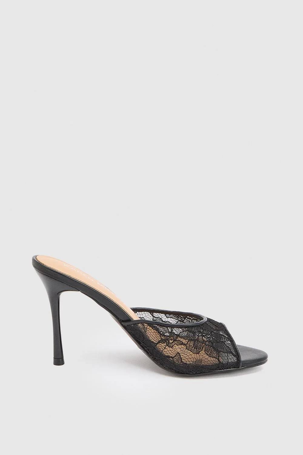 Lace Peep Toe Mule - 1