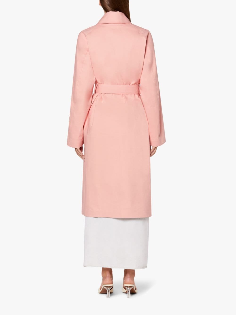 KINTORE PINK BONDED COTTON TRENCH COAT | LR-1039 - 4