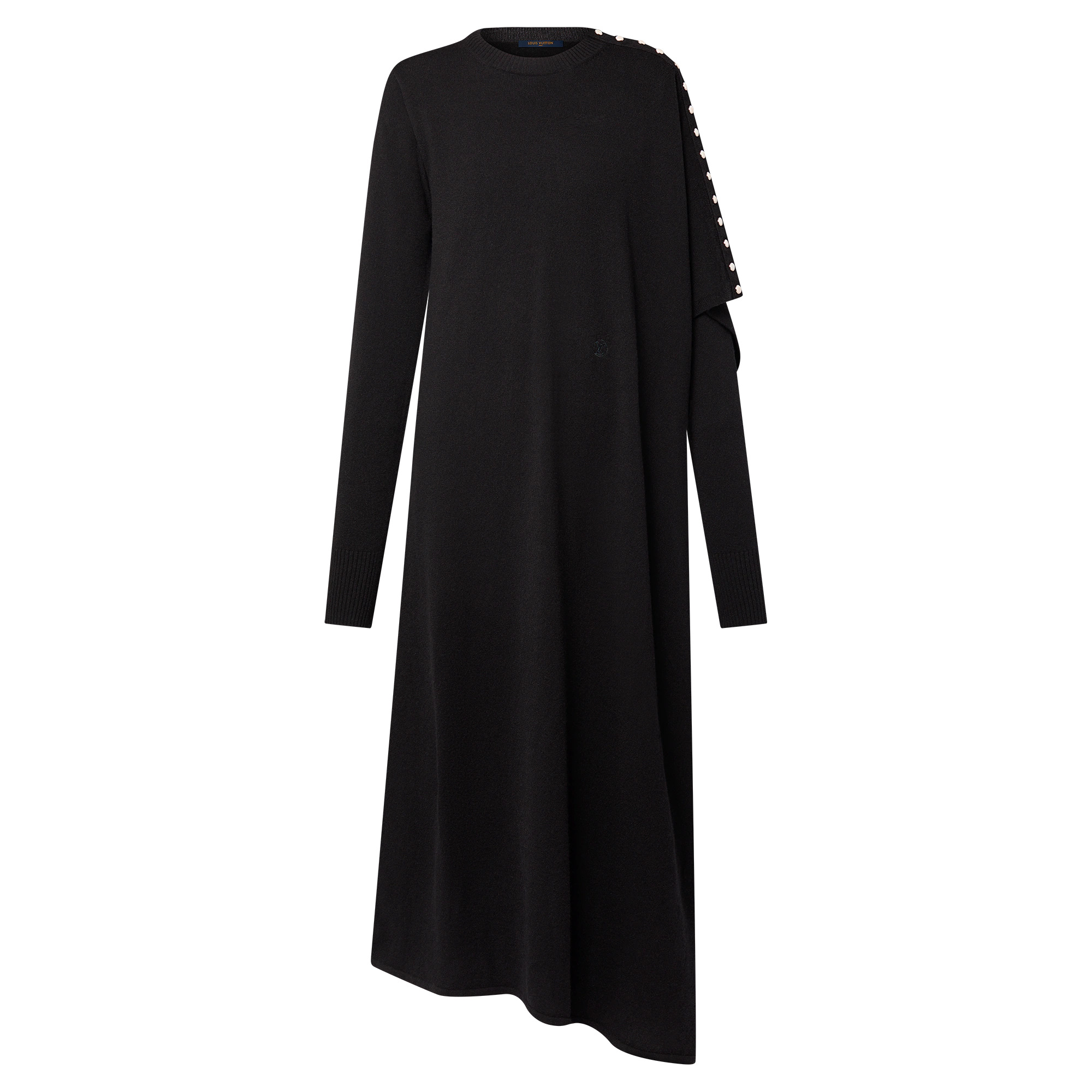 Asymmetrical Cashmere Knit Dress - 1