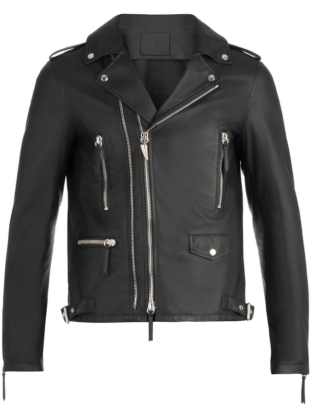 Kian colour-block biker jacket - 1