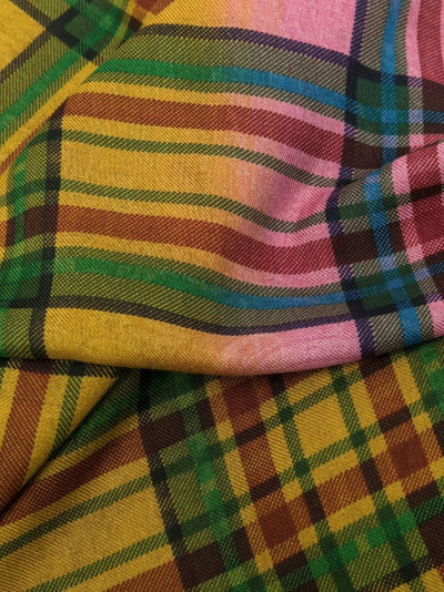 Etro plaid long wool scarf outlook