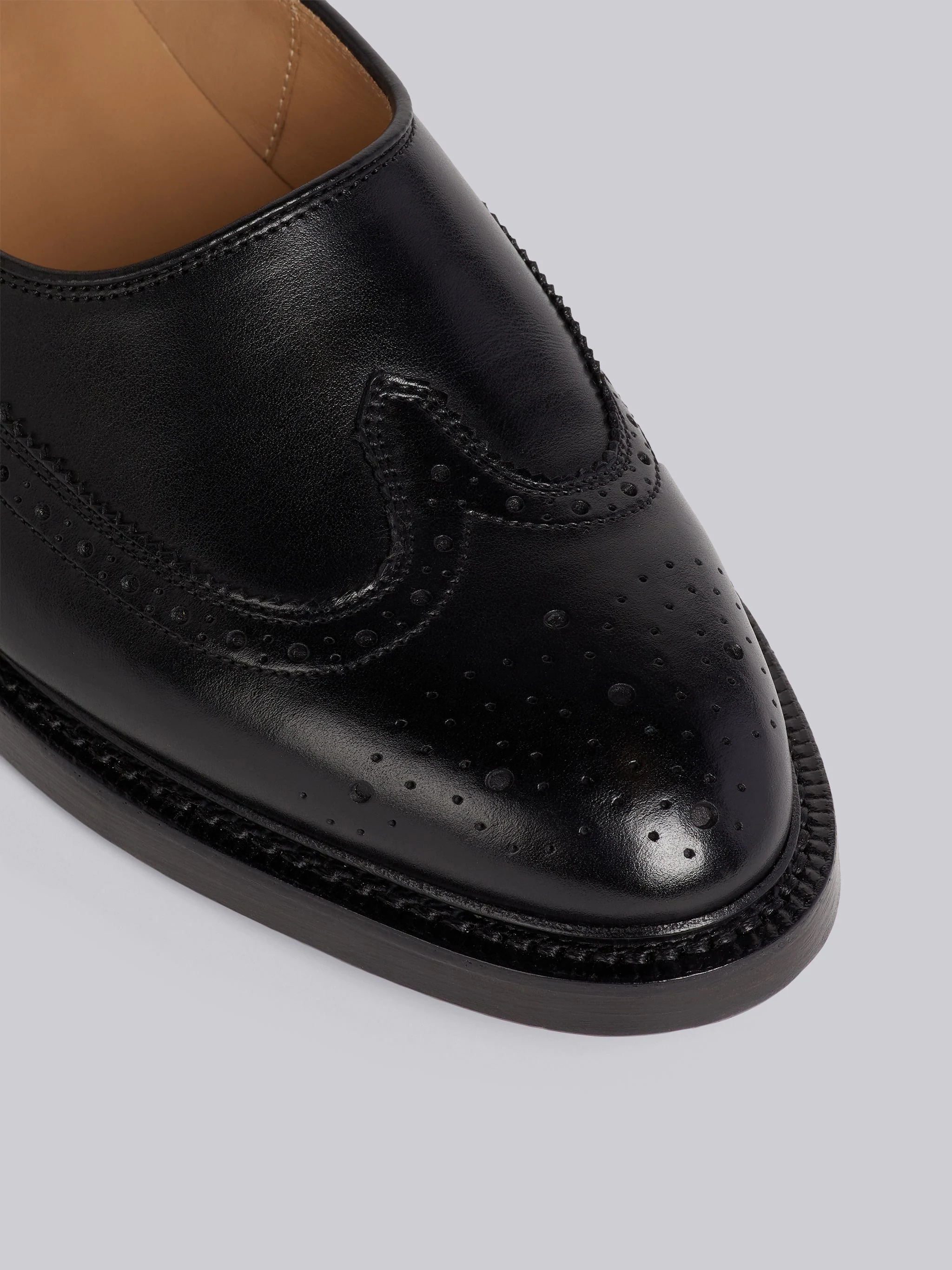 Black Calf Leather Slip On D'orsay Loafer - 2