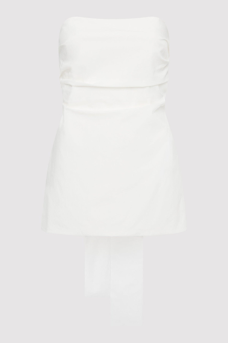 Strapless Tie Back Top - Off White 1