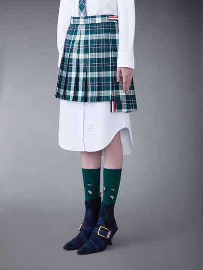 Thom Browne Tartan Twill Pleated Mini Skirt outlook