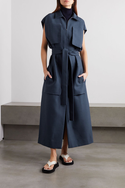 The Row Jaan belted wool-blend dress outlook