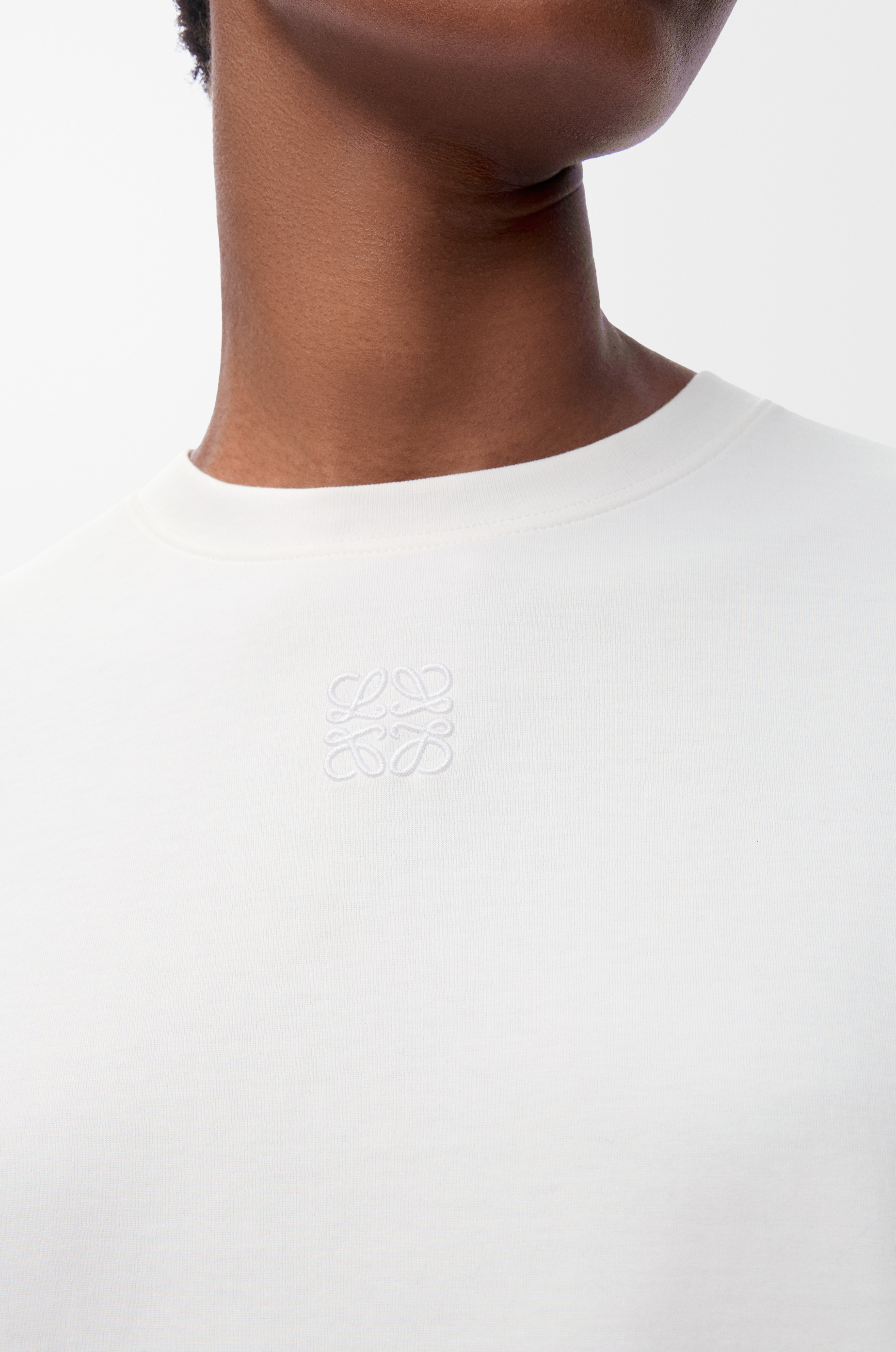Asymmetric T-shirt in cotton blend - 5