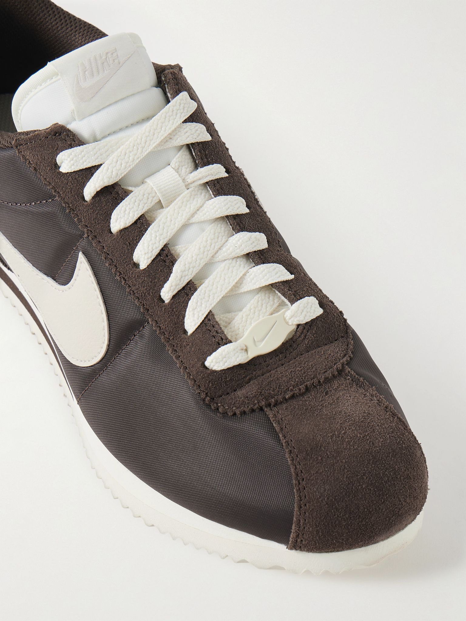 Cortez Suede and Leather-Trimmed Shell Sneakers Brown - 5