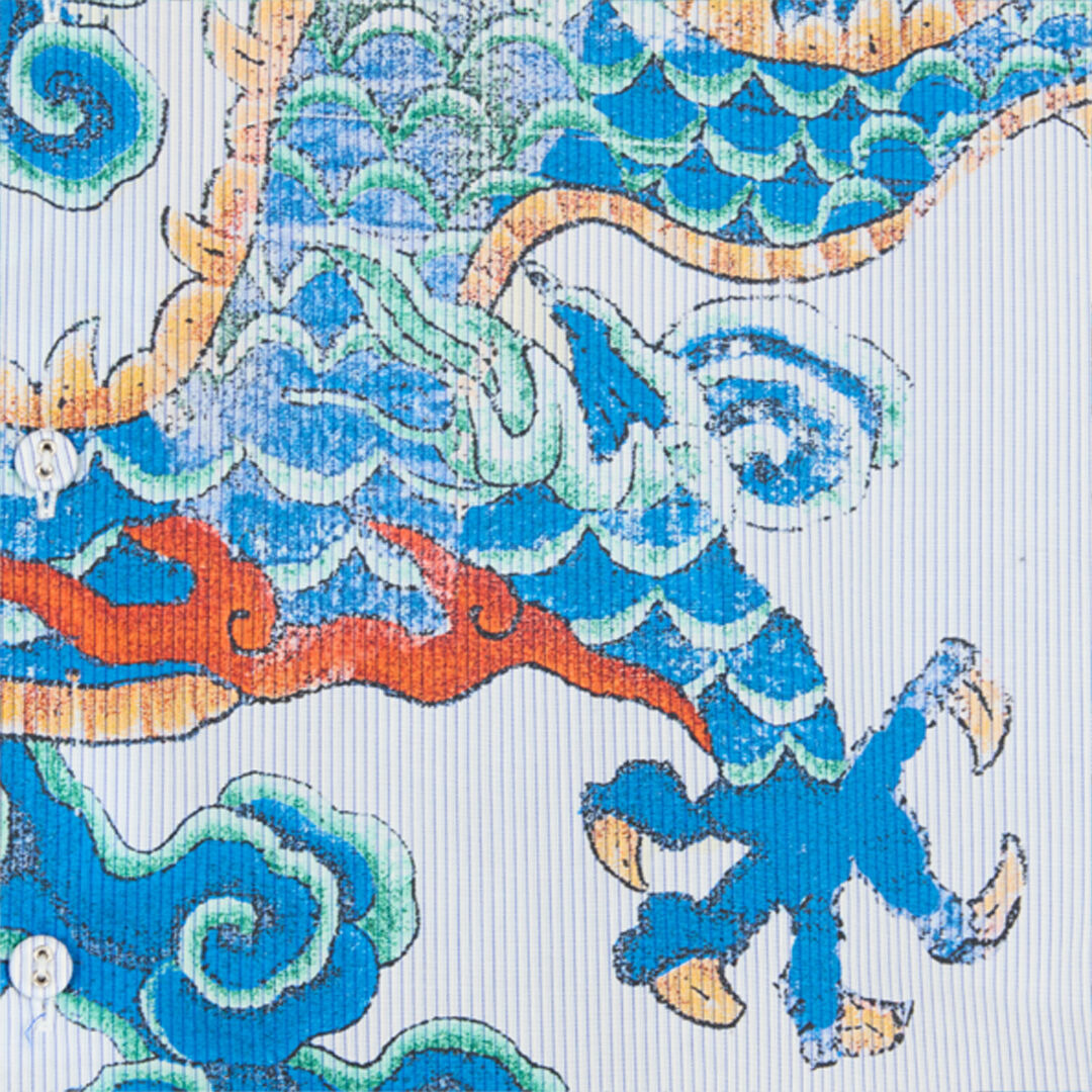 Shirt With Dragon, Flowers And Butterflies - 5