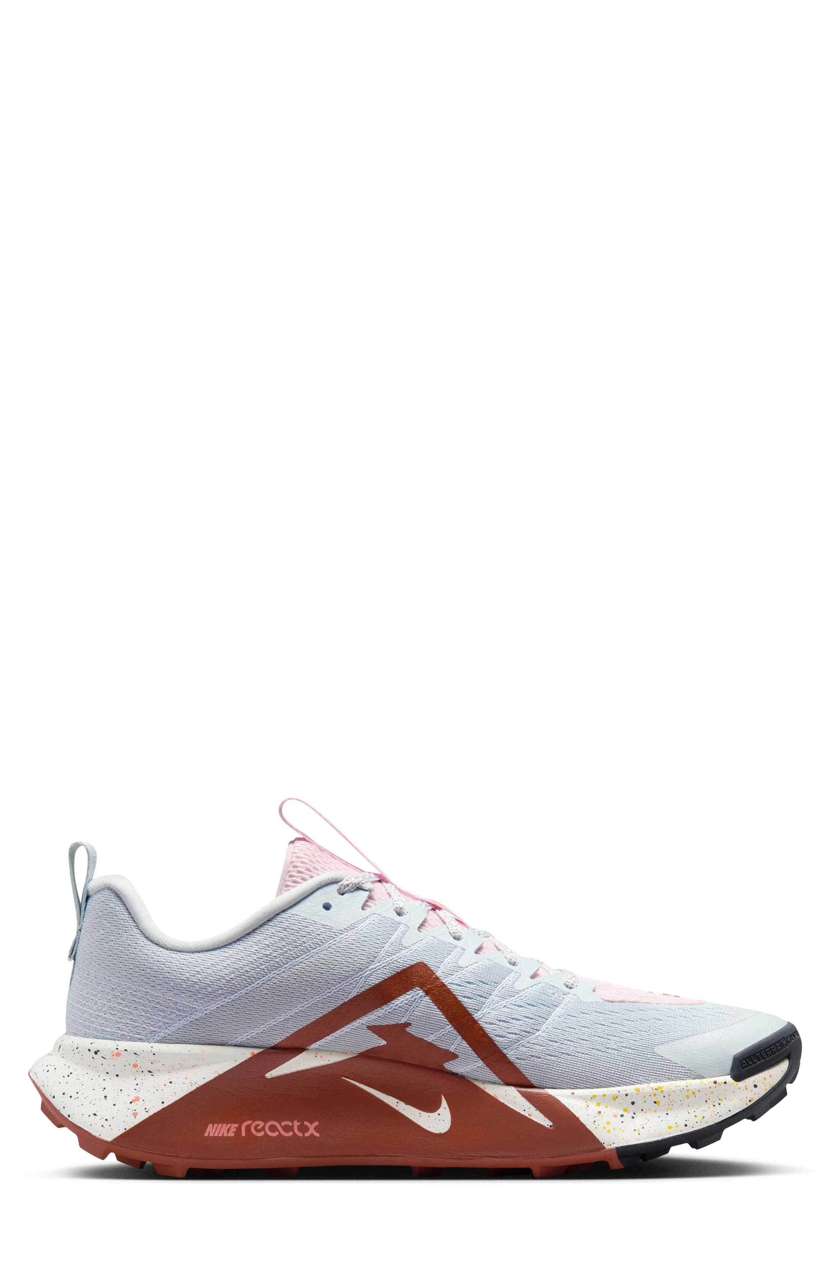 Nike ReactX Wildhorse 10 Trail Running Shoe in Pure Platinum/Football Grey at Nordstrom - 6