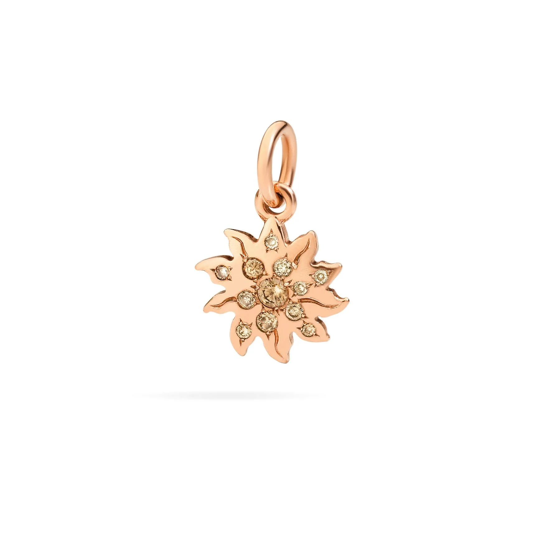 ROSE GOLD & BROWN DIAMOND SUN CHARM - 1