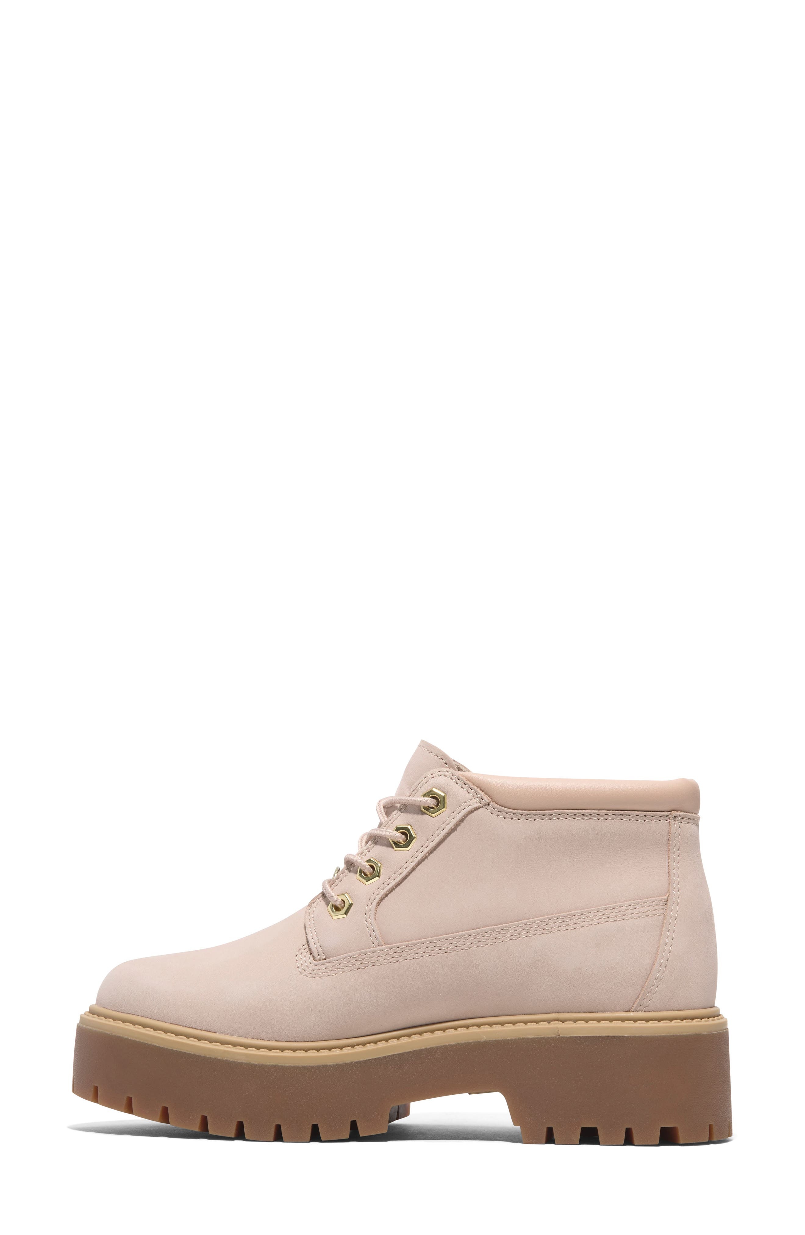 Timberland Stone Street Waterproof Platform Boot in Light Beige Nubuck at Nordstrom - 9