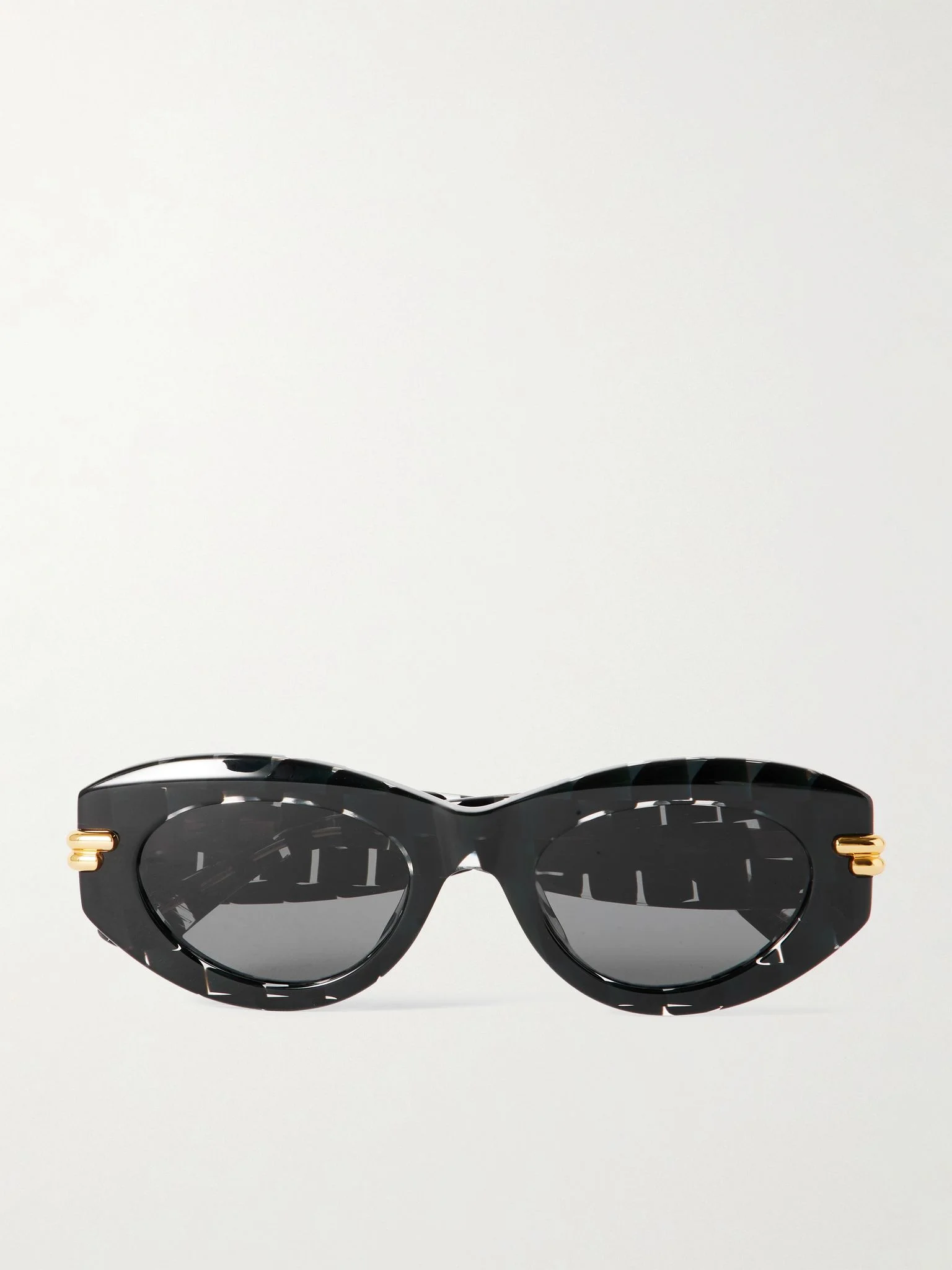 Oval-frame acetate sunglasses Black - 1