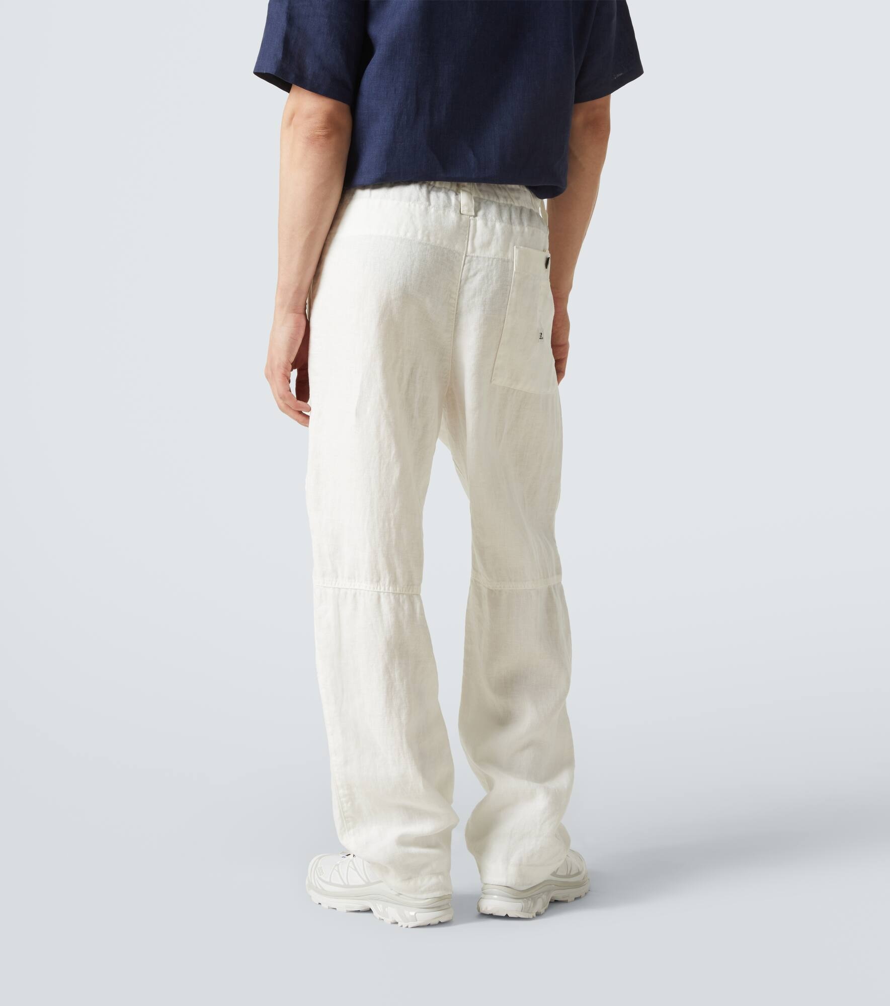 Linen cargo pants - 4