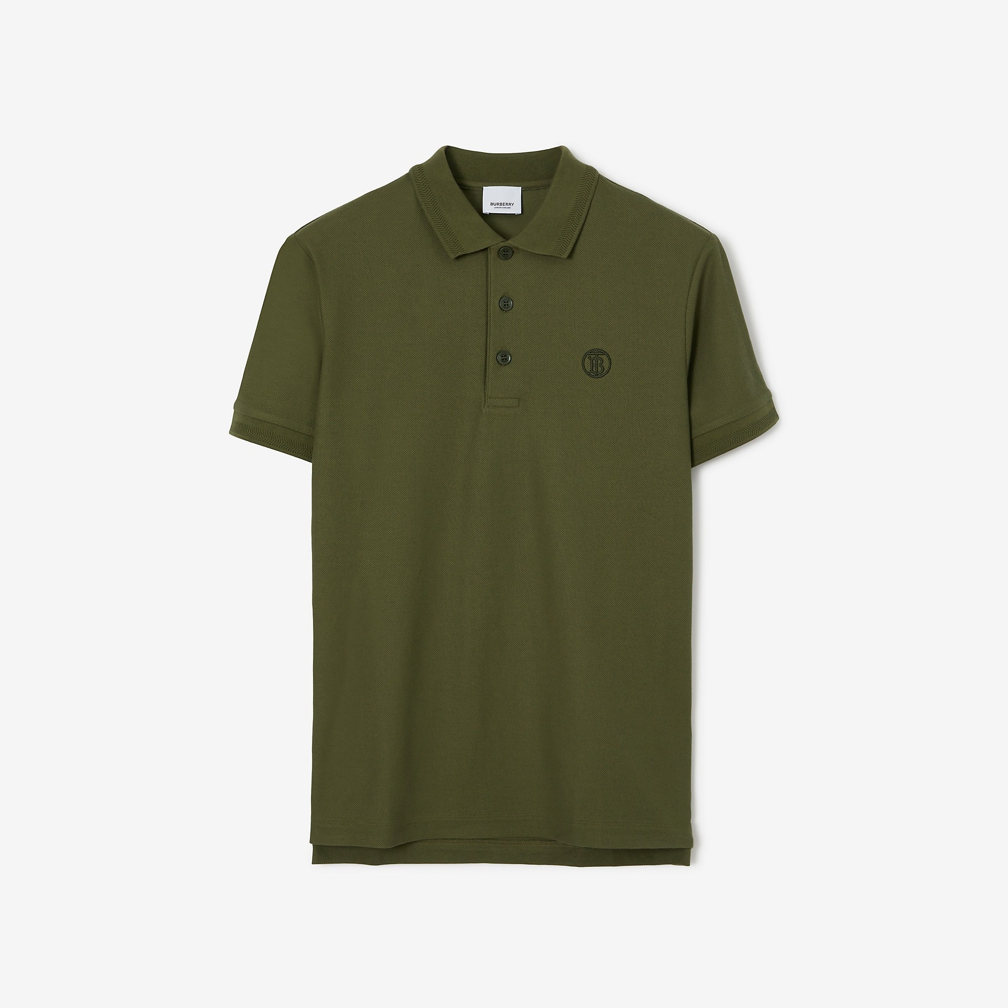 Monogram Motif Cotton Piqué Polo Shirt - 1