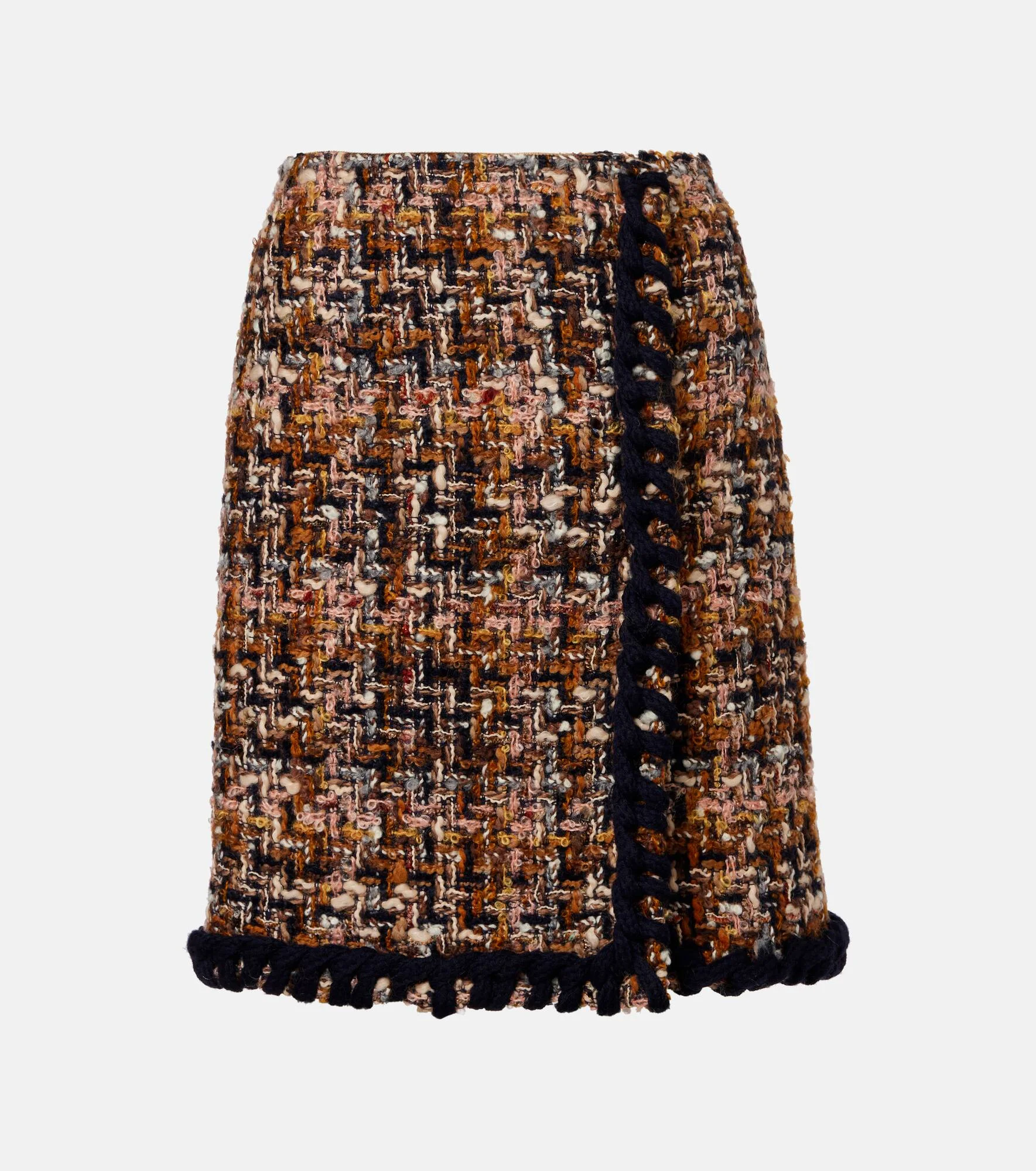 Wool, mohair, and cotton-blend miniskirt - 1