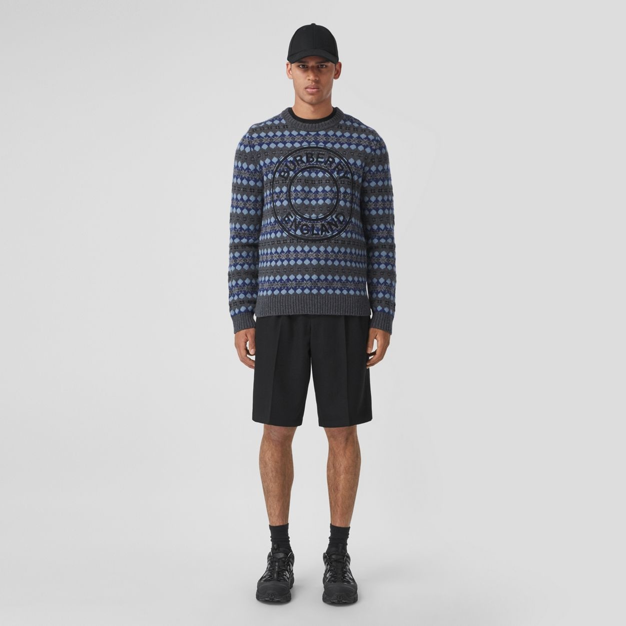 Logo Graphic Fair Isle Cashmere Wool Sweater - 2