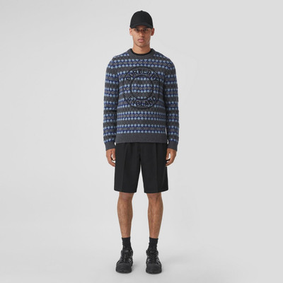 Burberry Logo Graphic Fair Isle Cashmere Wool Sweater outlook