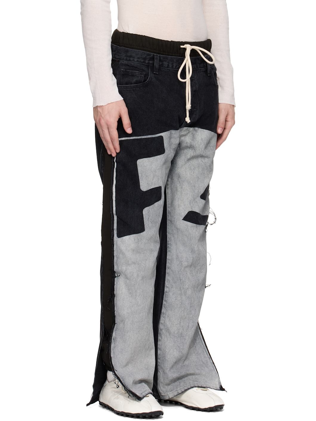 Black & Gray Father Agency Fara-C Jeans - 2