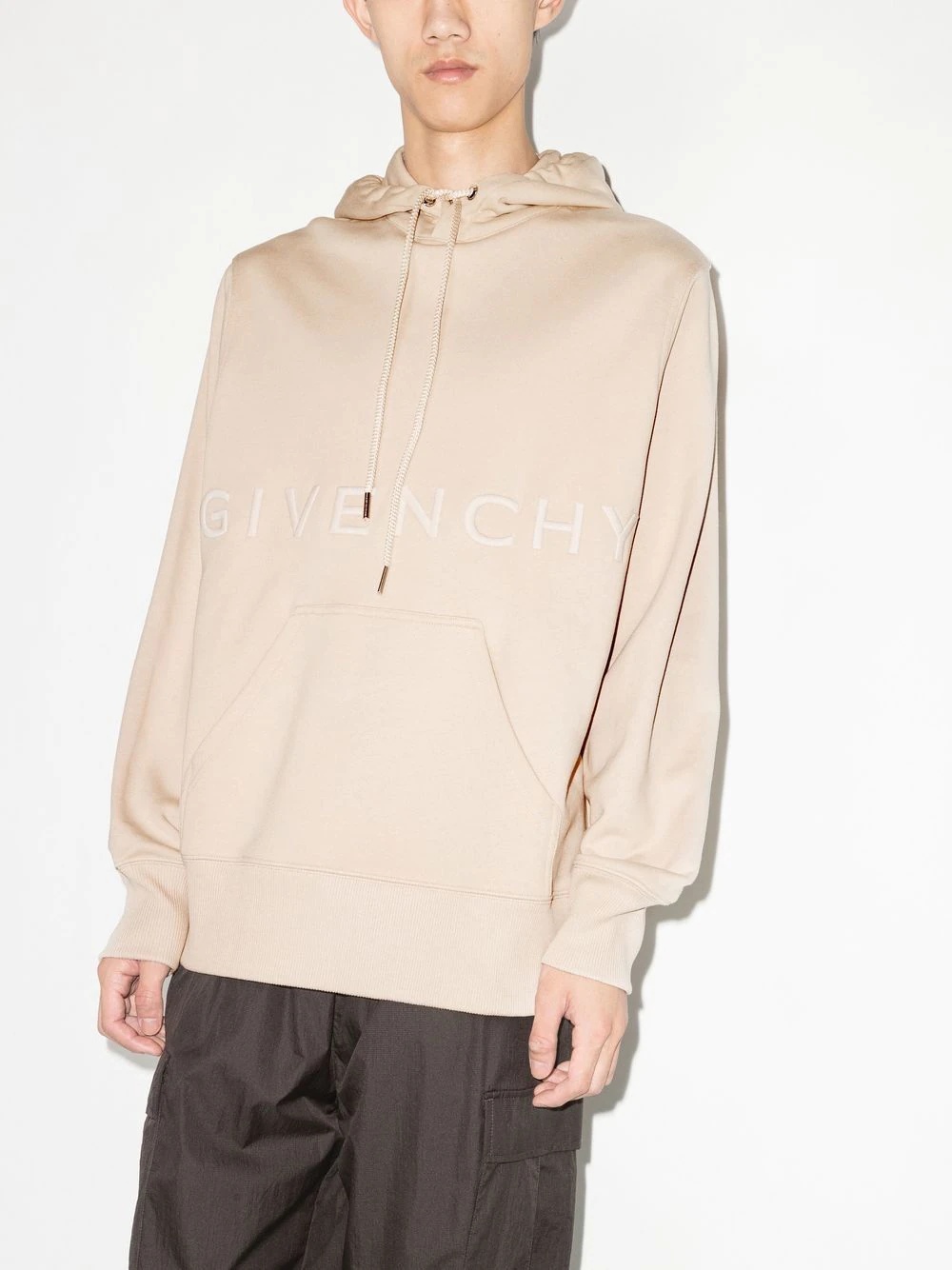 logo-embroidered hoodie - 2