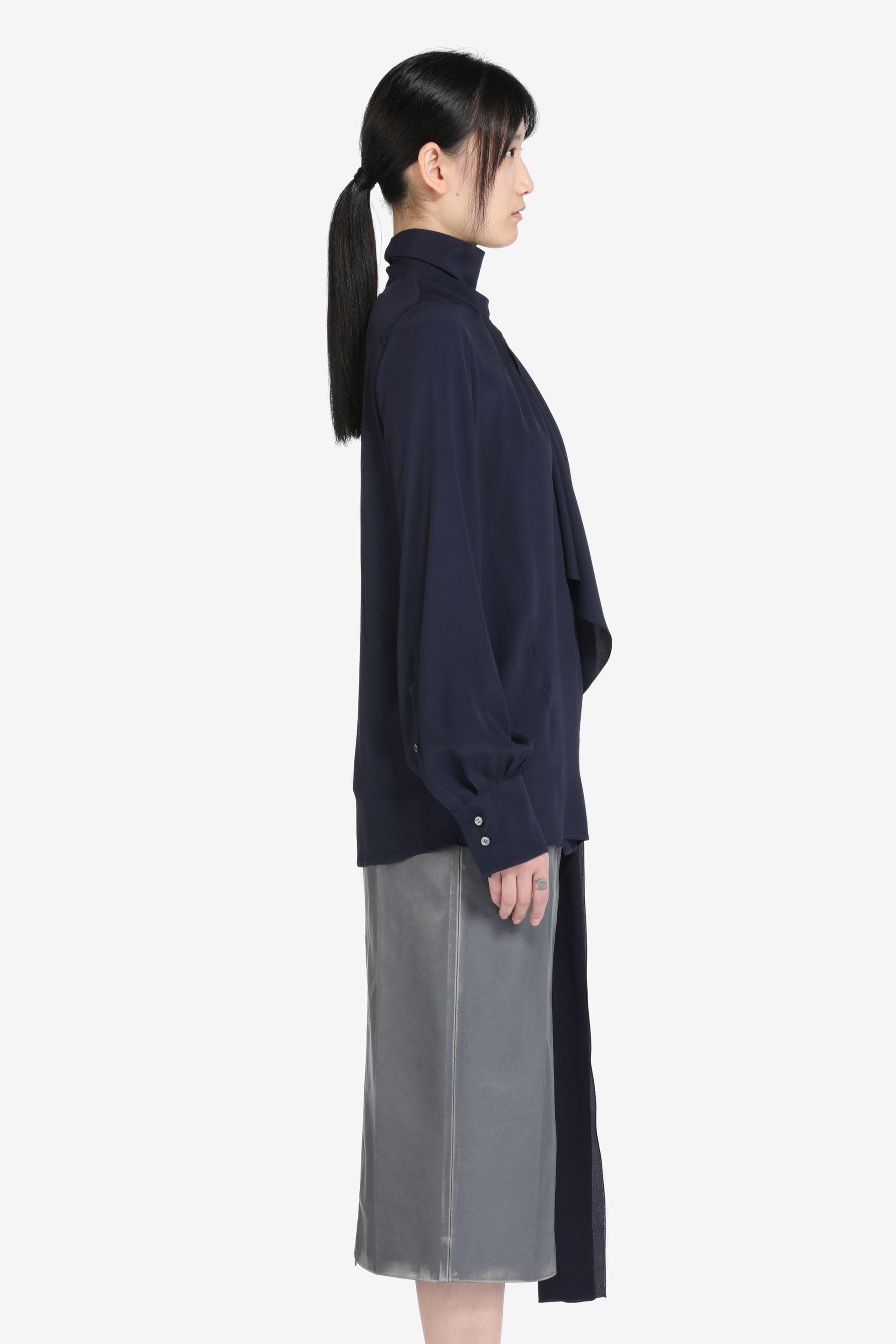 DRAPED SCARF TOP - 3