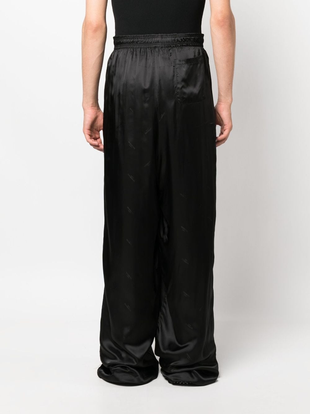 satin-finish wide-leg trousers - 4