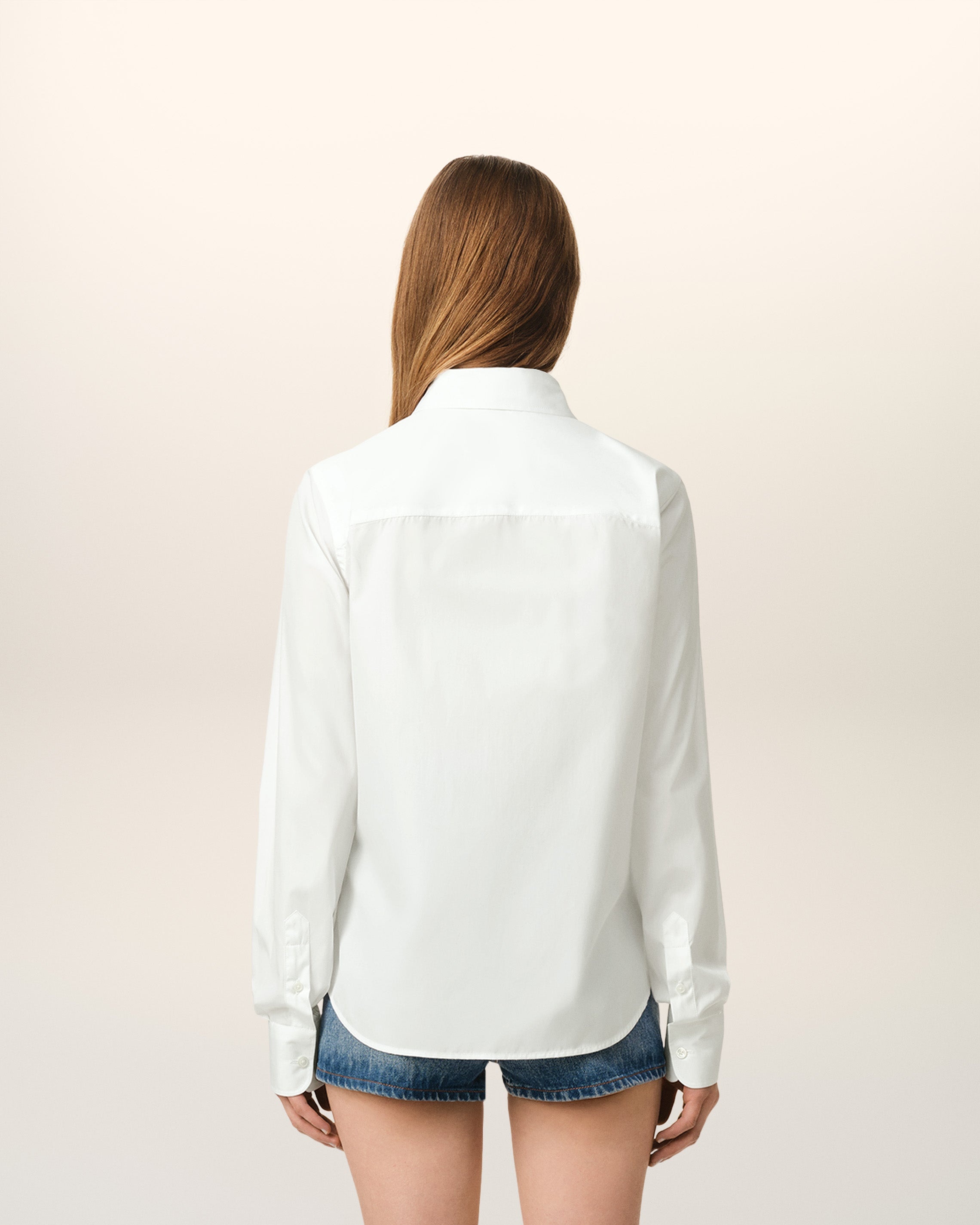 WHITE COTTON AMI DE COEUR CLASSIC SHIRT - 5