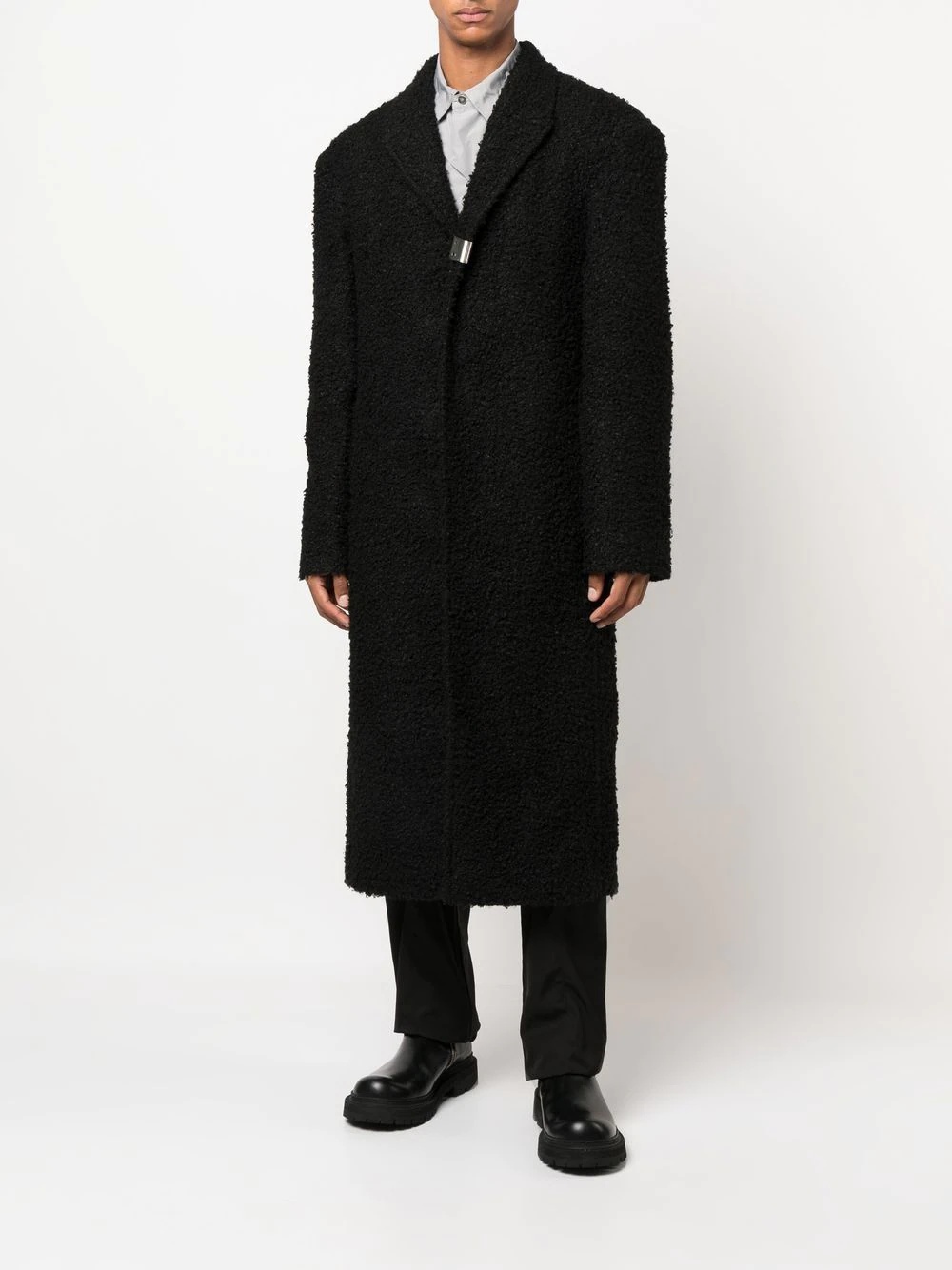 single-breasted tailored coat - 2