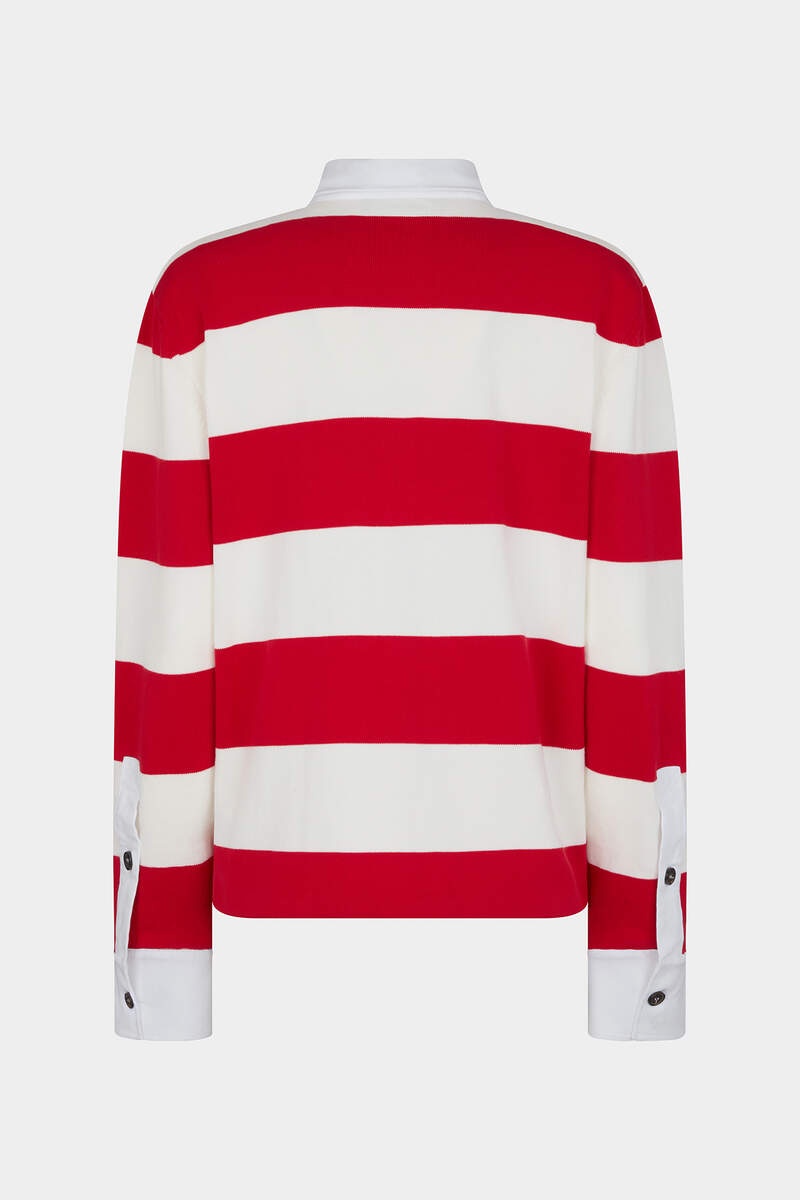 STRIPED KNIT POLO - 2