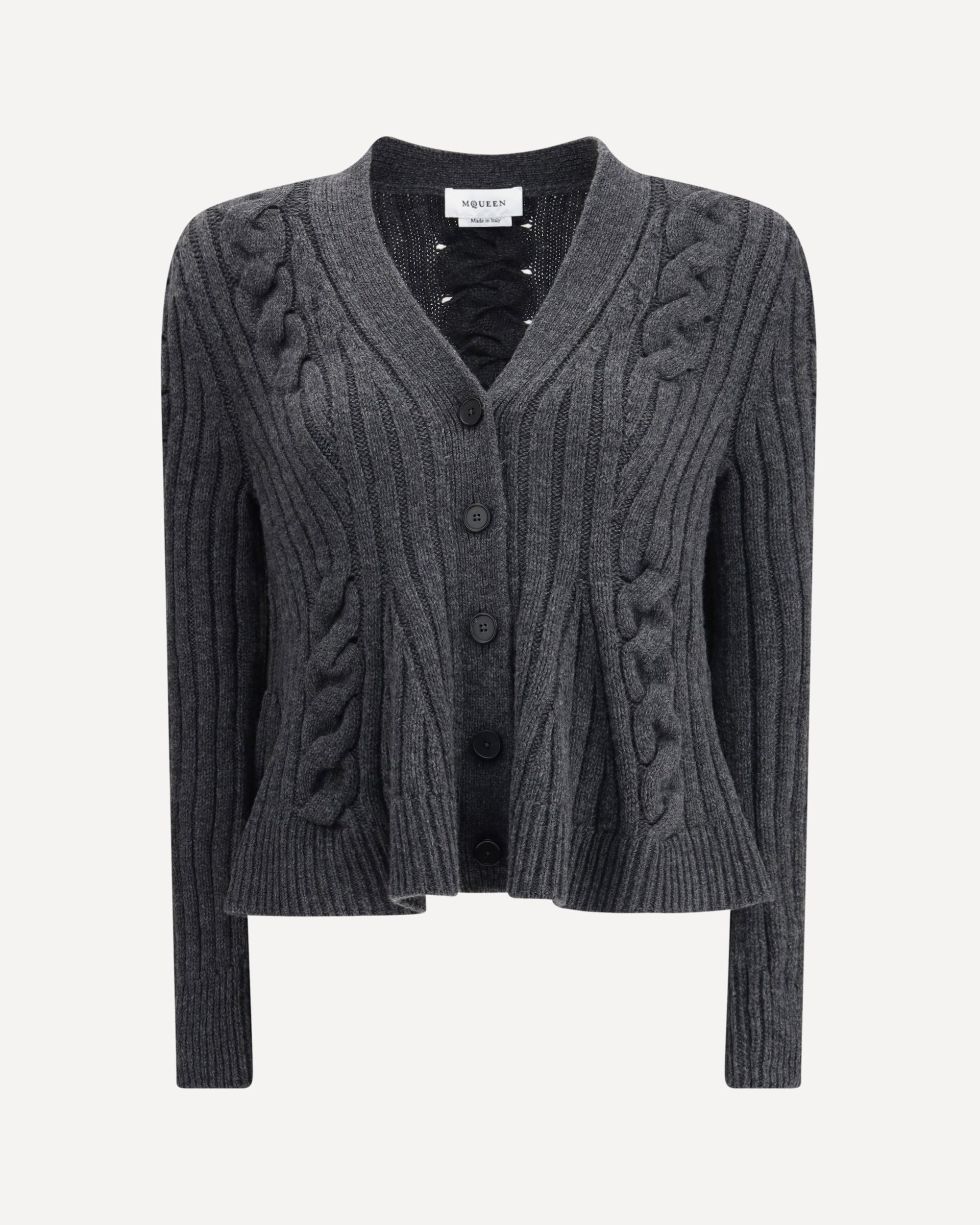 Peplum Cable Cardigan - 1