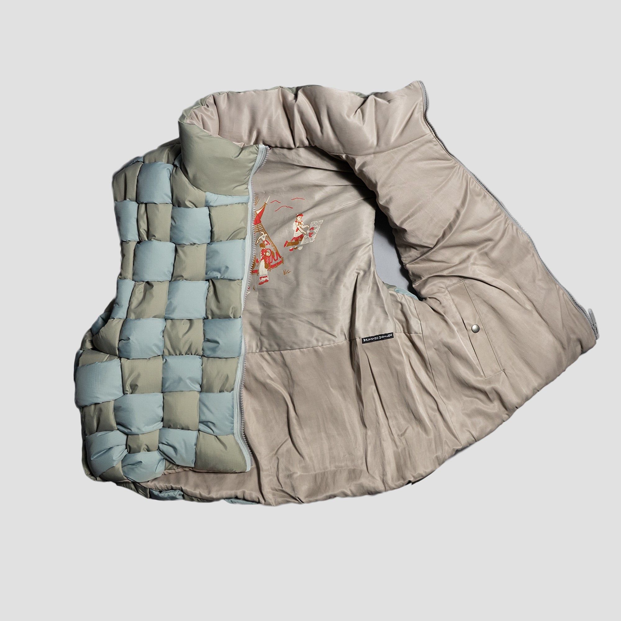 RIP STOP NYLON KEEL-WEAVING VEST - GRAY - 2