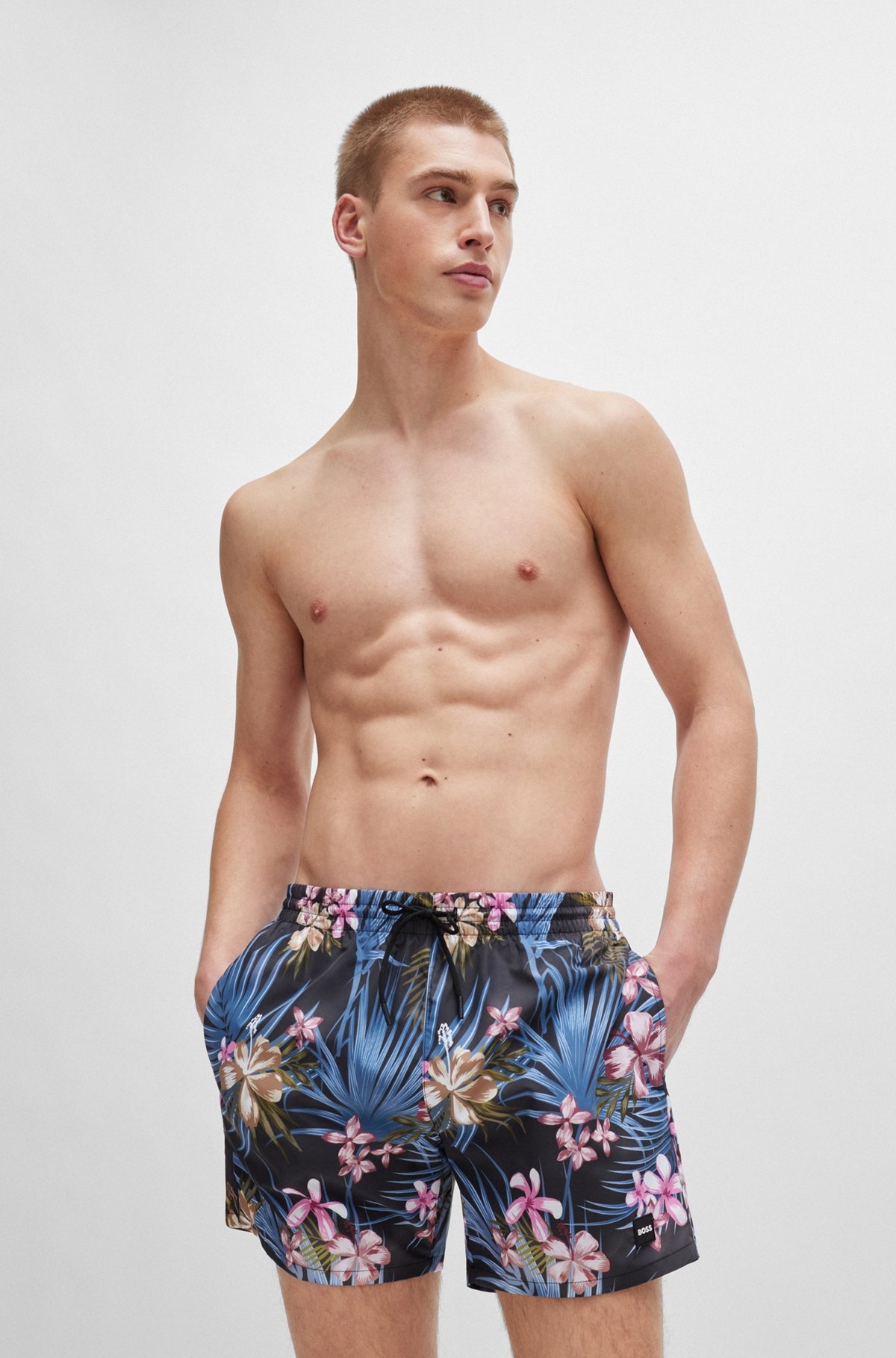 FULLY LINED SWIM SHORTS WITH SEASONAL PRINT - 2