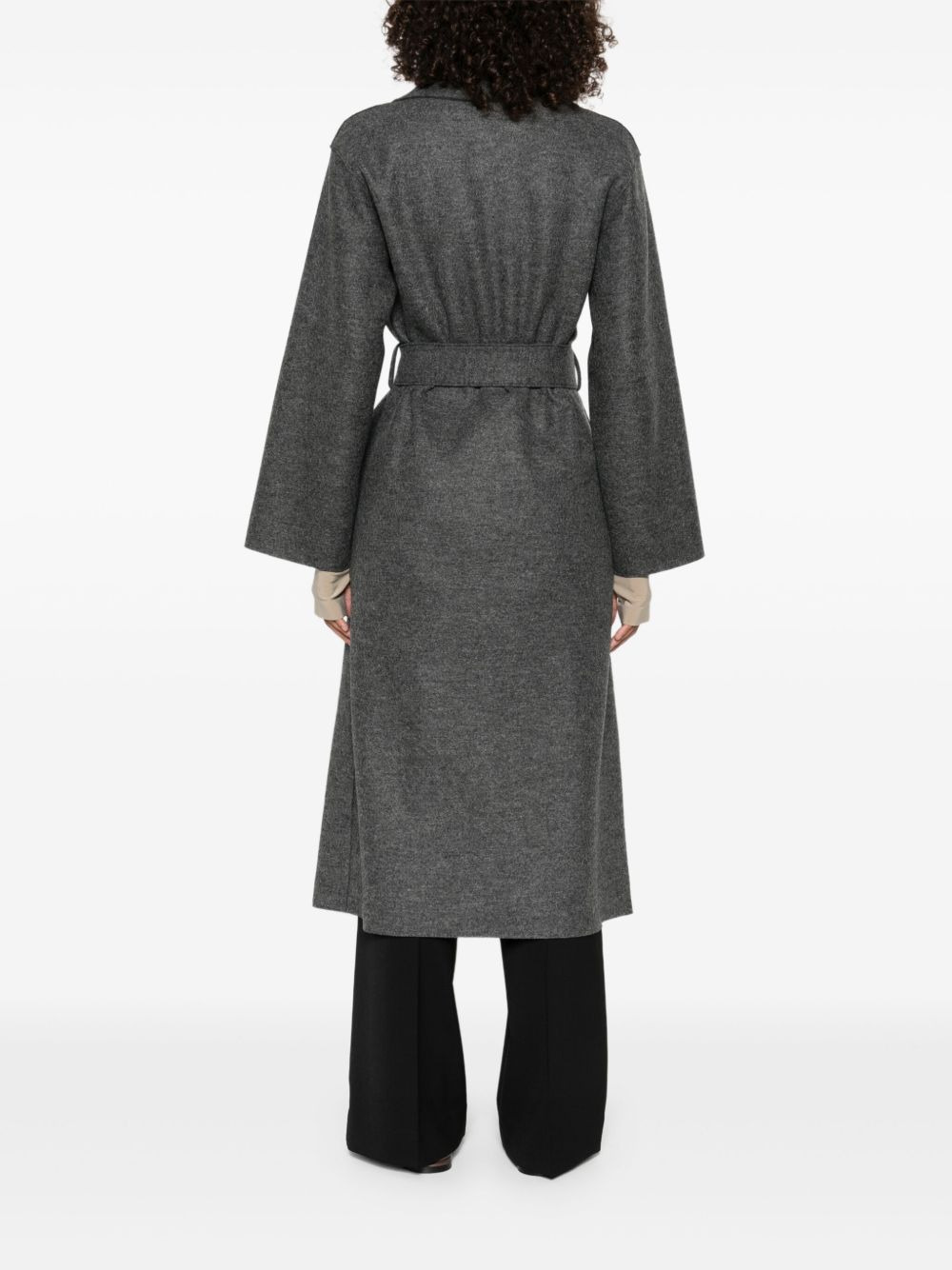 belted wool coat - 4