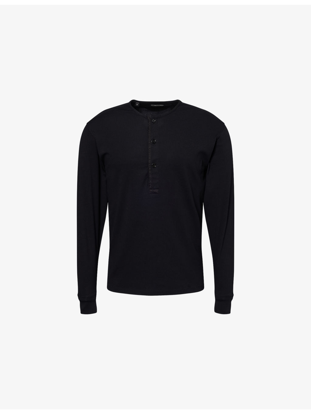 Ribbed Long-Sleeve Stretch-Cotton Top - 1