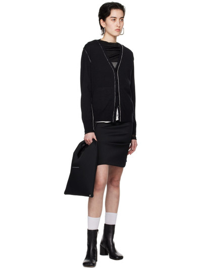 MM6 Maison Margiela Black Lightweight Cardigan outlook