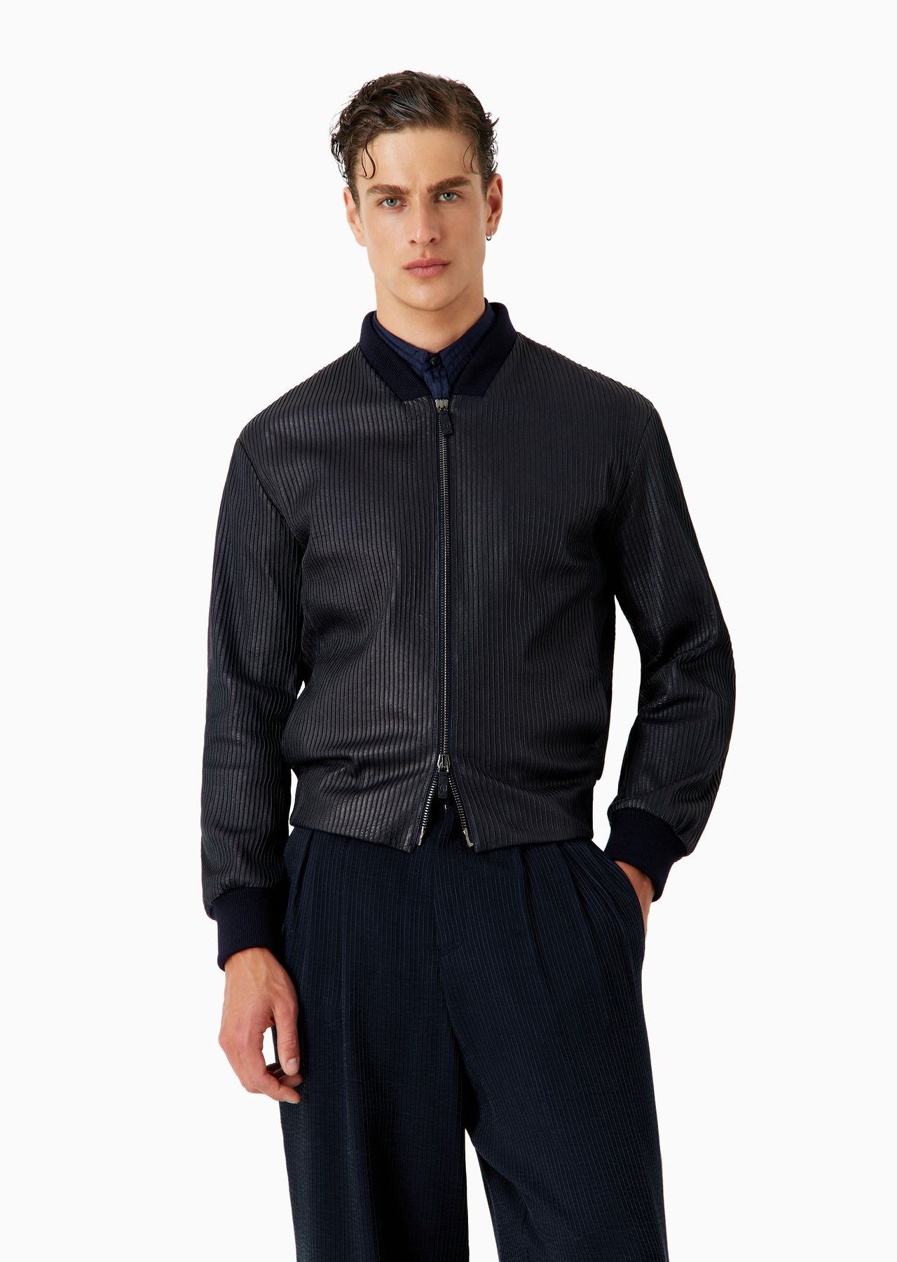 Embroidered nappa-leather blouson - 2