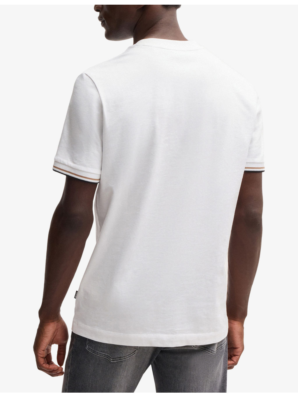 Striped-trim regular-fit cotton-jersey T-shirt - 4