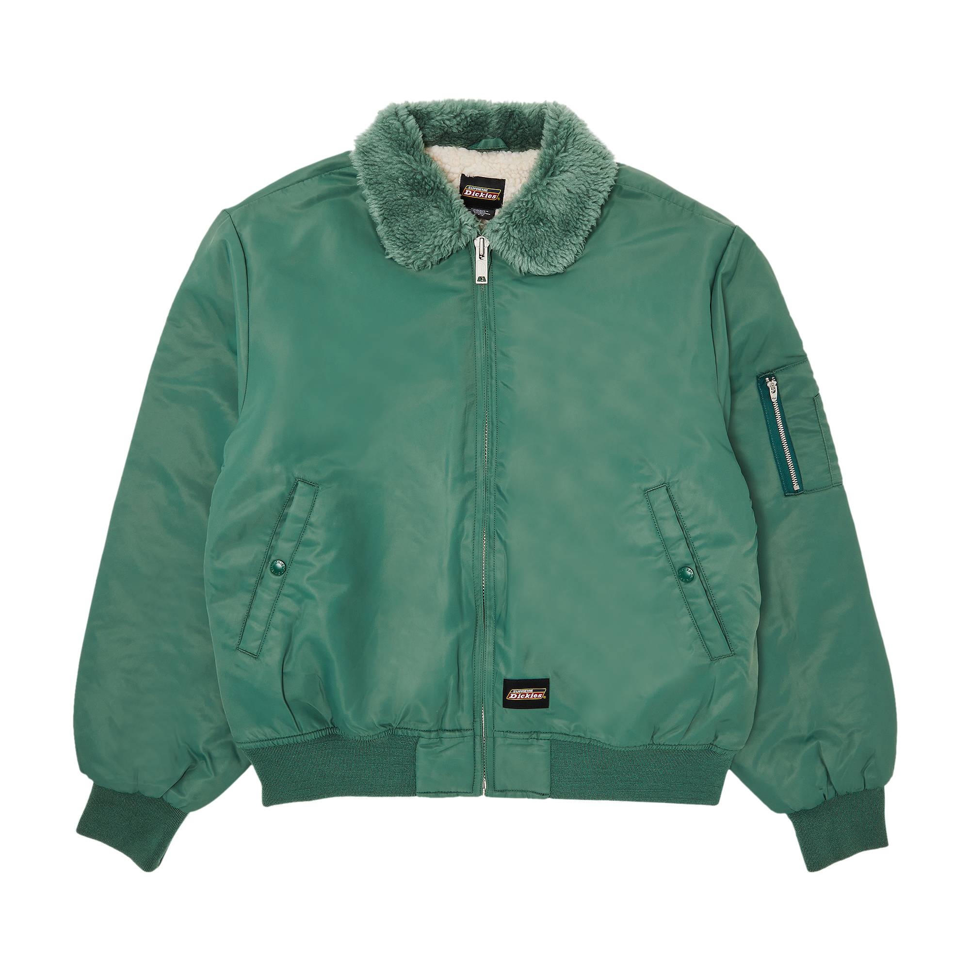 Supreme x Dickies Fur Collar Bomber Jacket 'Work Green' - 1