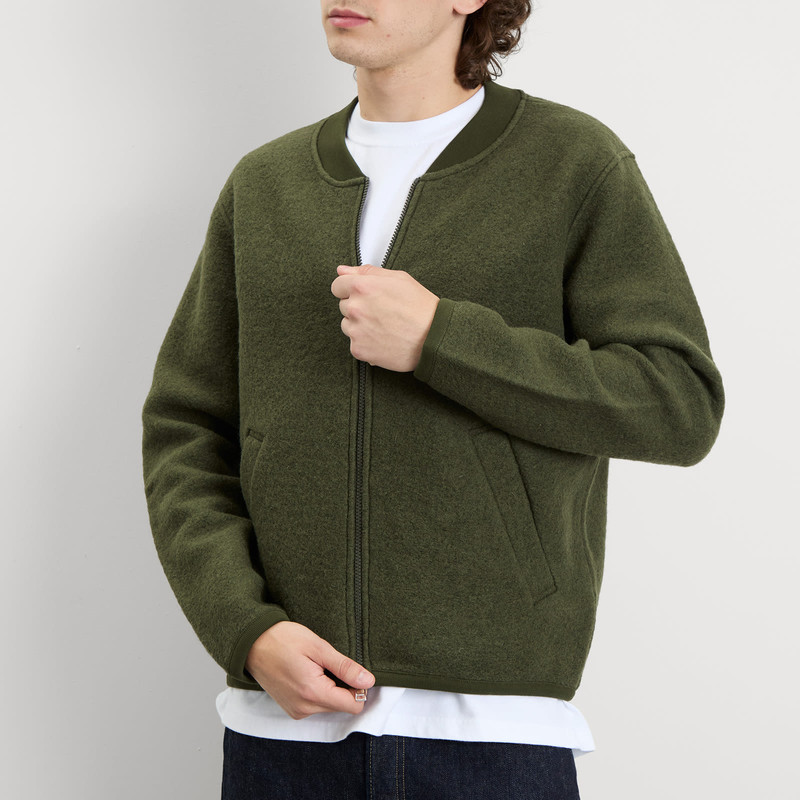 Universal Works Wool Fleece Zip Bomber - Presented by END. 5