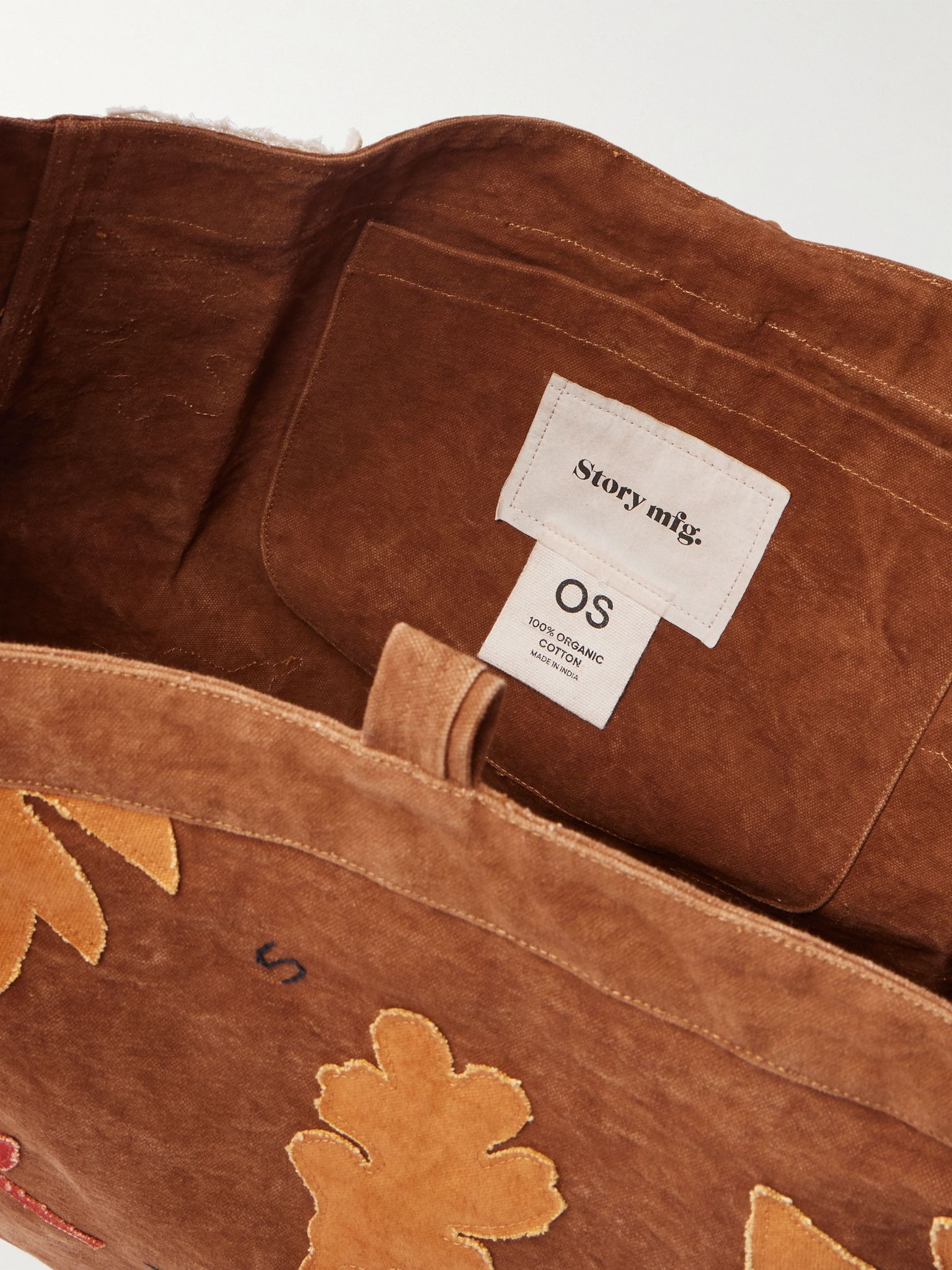 Big Shop Logo-Embroidered Appliquéd Cotton-Canvas Tote Bag Brown - 5