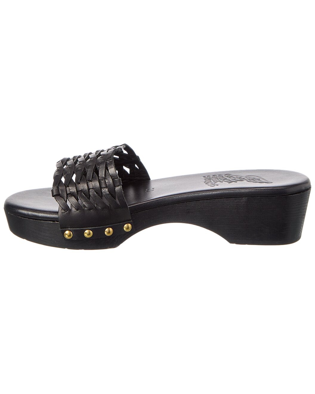 Ancient Greek Sandals Open Woven Leather Clog - 2