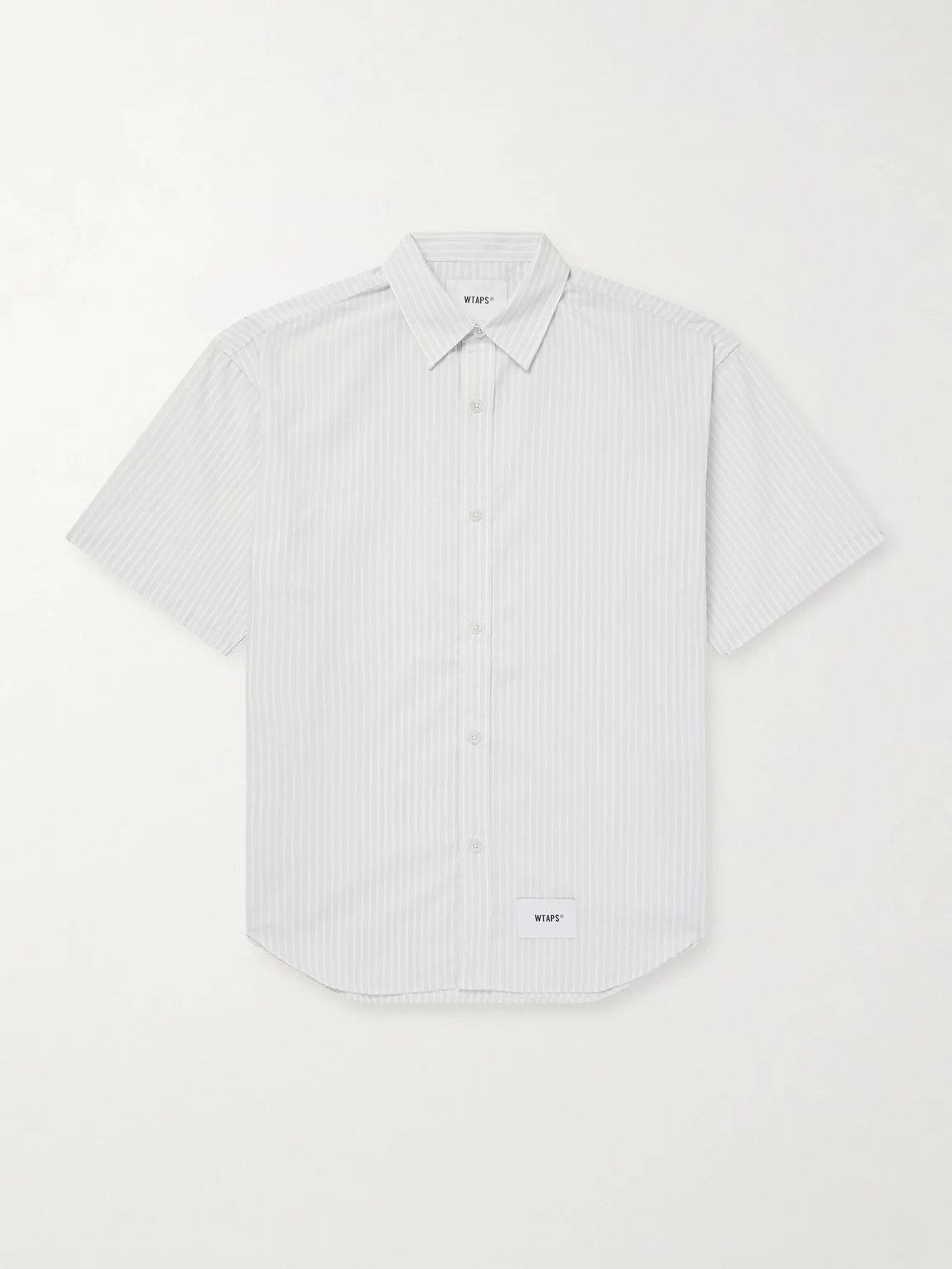 Logo-Appliquéd Striped Poplin Shirt - 1