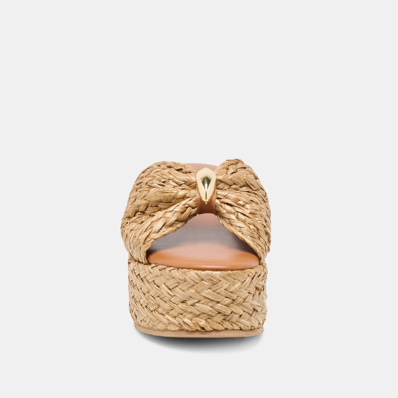 BARRIO WEDGES NATURAL RAFFIA 6